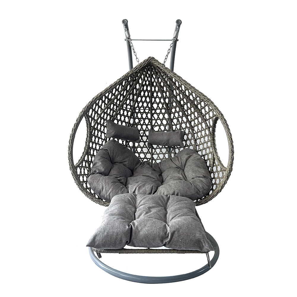 PE Rattan Metal Stand Patio Ha - Garden Swing Chair ulasan dan harga