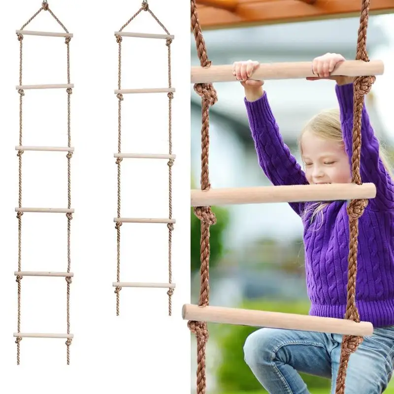 Kids Wooden Ladder Outdoor Act - Garden Swing Chair ulasan dan harga