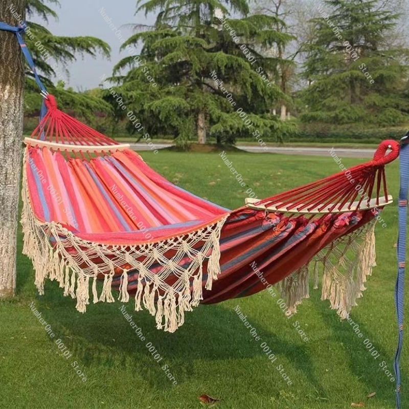 Canvas Double Hammock with Tas - Garden Swing Chair ulasan dan harga