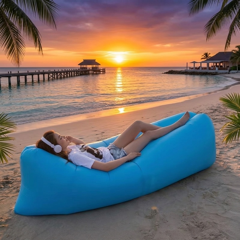 Portable Inflatable Air Sofa,  - Outdoor Furniture For Pool ulasan dan harga