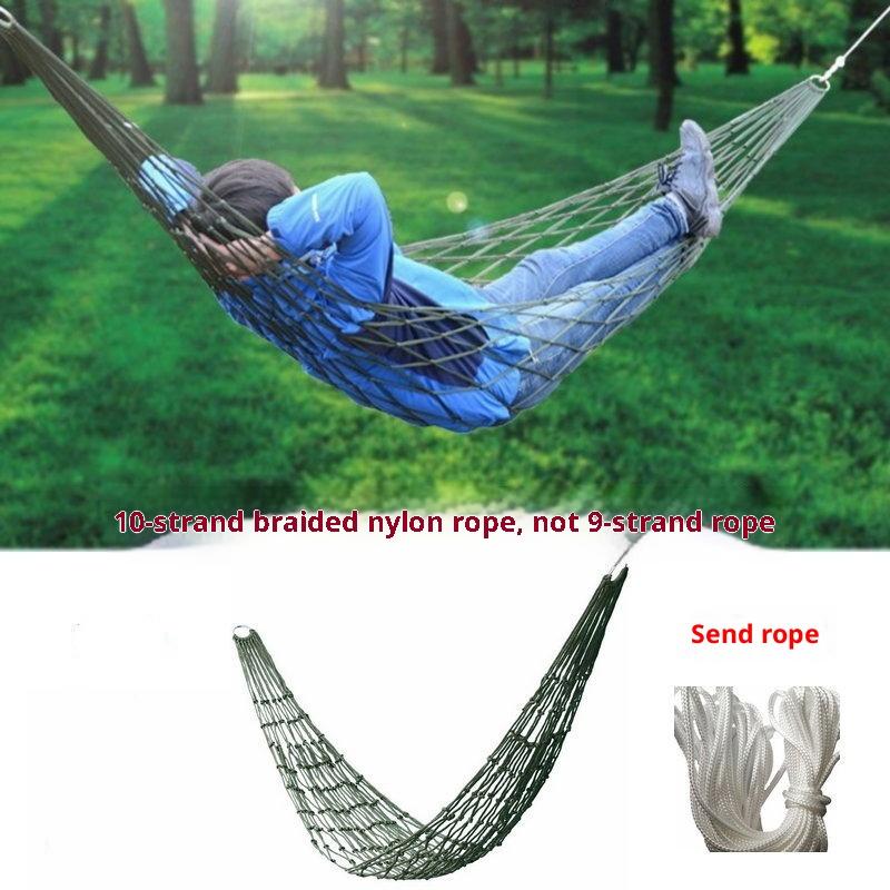 Thickened Nylon Rope Hammock f - Garden Swing Chair ulasan dan harga