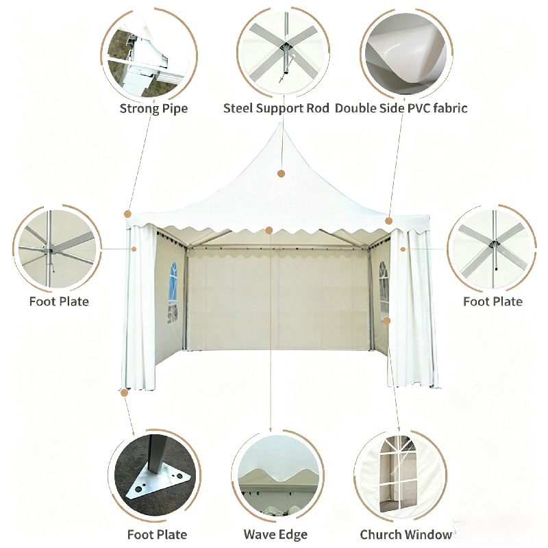 Customizable White Pagoda Tent - Outdoor Furniture Aluminum ulasan dan harga